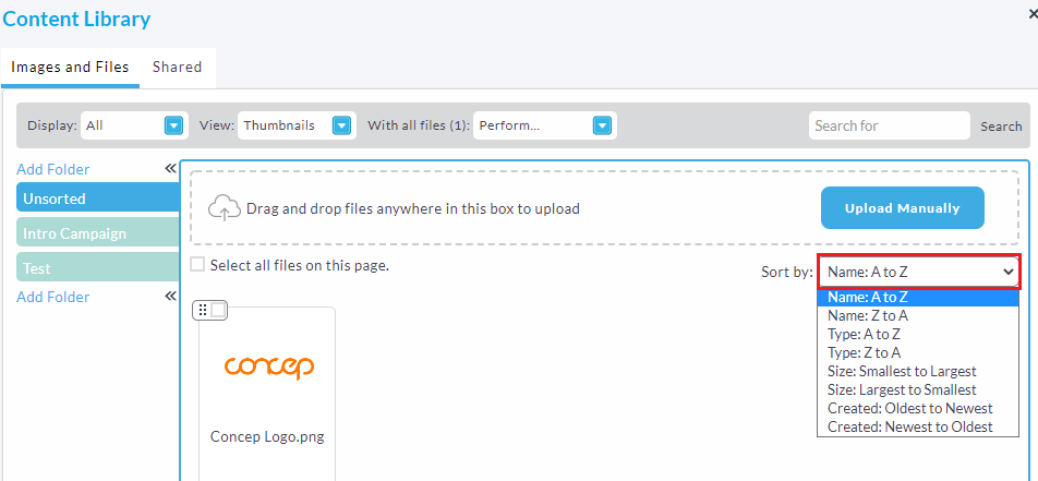 A_to_Z_sort_in_content_library.png